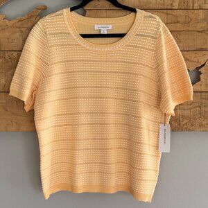 Liz Claiborne Sweater Women, Textured Knit Classic Quiet Luxury, XL, New